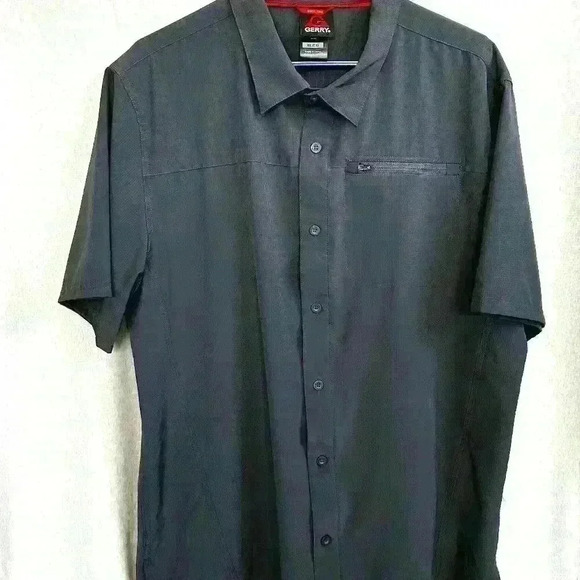 Gerry Other - EUC Men's Gray Gerrys Woven Button Down Short Sleeve Shirt Size XL